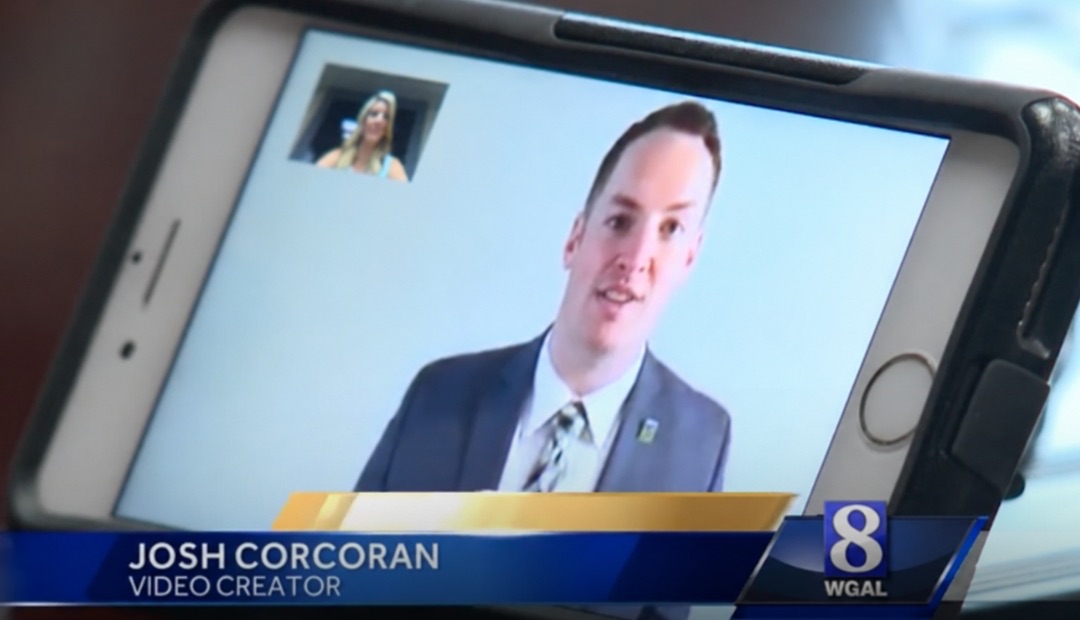 Josh on WGAL News 8 as a video creator